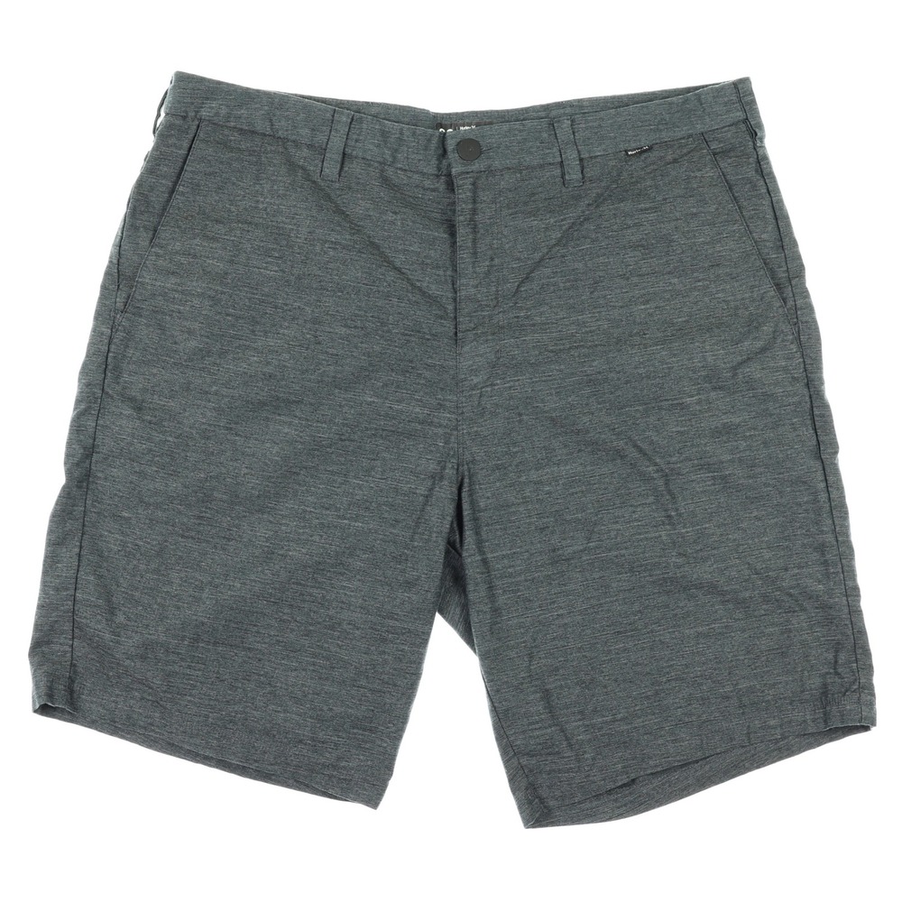 Hurley Mens Gray Heathered Hybrid Shorts Size 38 Stretch Performance Golf Casual